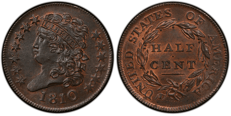 1810 Classic Head Half Cent