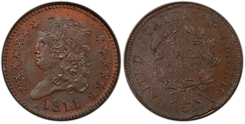 1811 Classic Head Half Cent