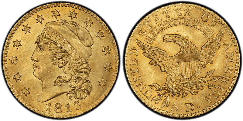 Capped Head to Left Half Eagles 1813-1834