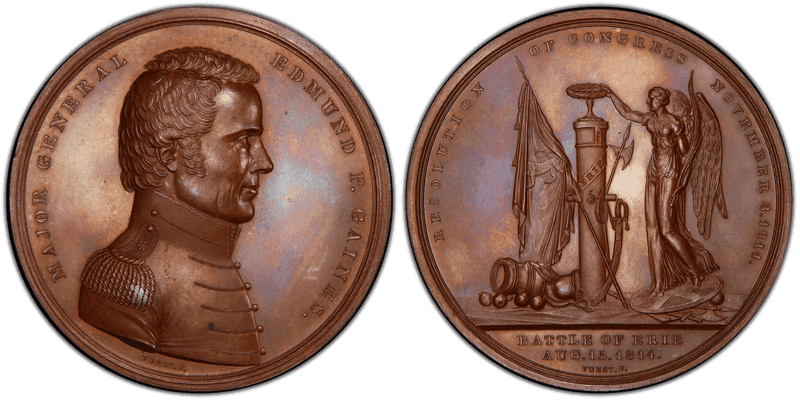 1814 Bronze Medal J-MI-13, Maj. Gen. Edmund P. Gaines