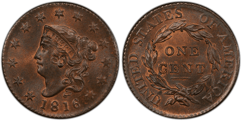 Matron Head Coronet Head Cents 1816-1835