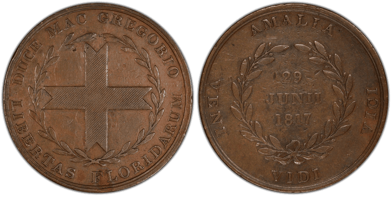 1817 Medal Rulau-10 BHM-957 The Florida Expedition