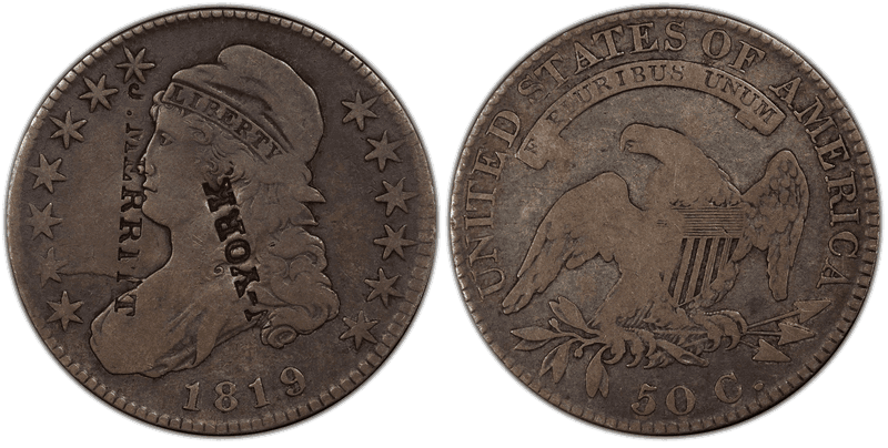 1819 Matron Head Coronet Head Cent - Brunk M-611 J. Merritt. N-York