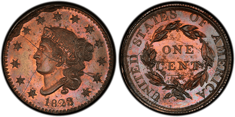 1823 Matron Head Coronet Head Cent - Private Restrike