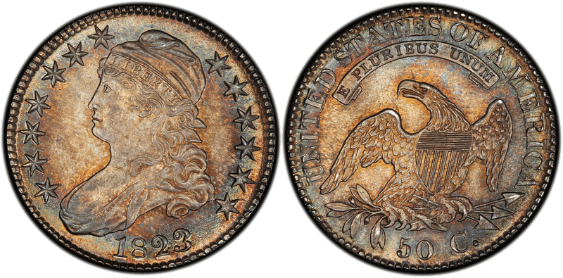 1823 Capped Bust Half Dollar - Broken 3