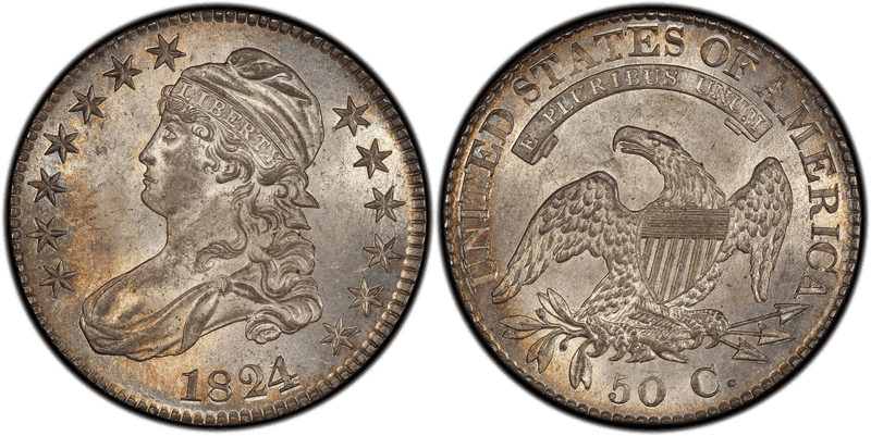 1824 Capped Bust Half Dollar