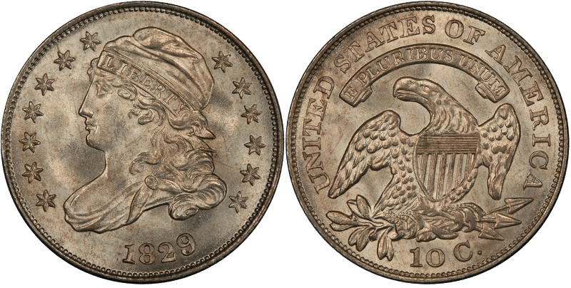 1829 Capped Bust Dime - Small 10C