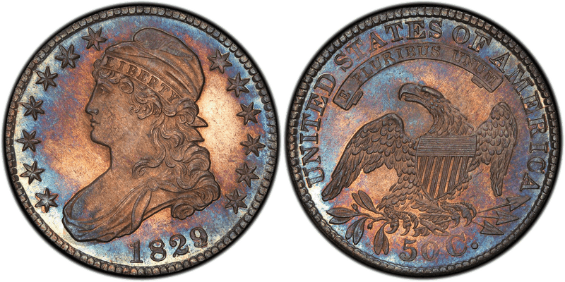 1829 Capped Bust Half Dollar