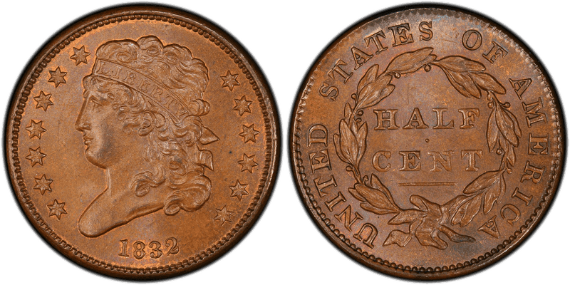 1832 Classic Head Half Cent