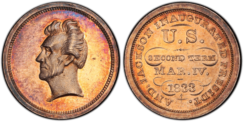 1833 Silver Medal J-PR-33, Andrew Jackson