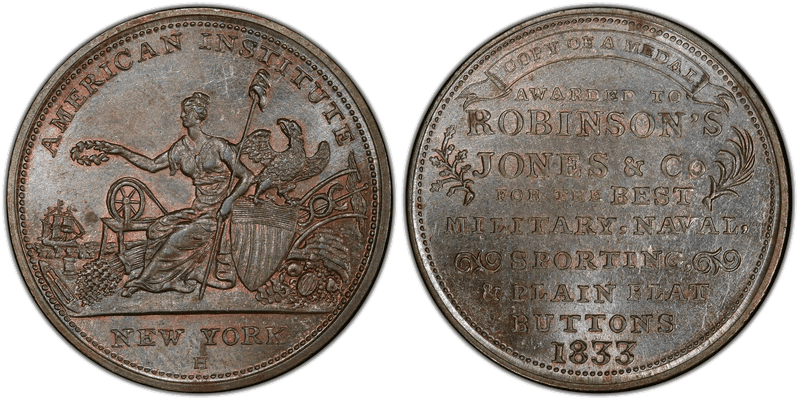 (1833) Copper Token HT-153, Robinson's Jones & Co. MA