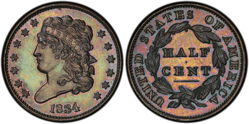 1834 Classic Head Half Cent
