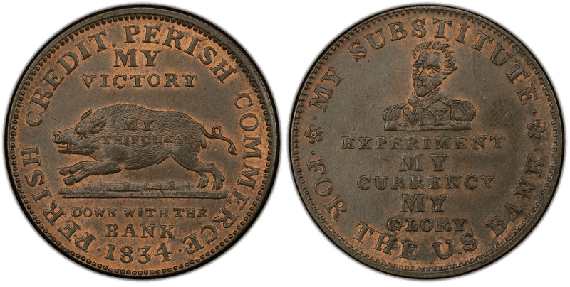 (1834) Copper Token HT-11, Running Boar