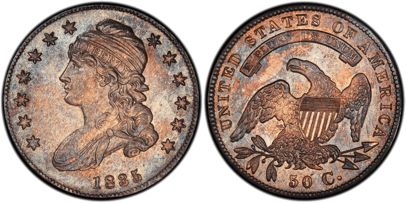 1835 Capped Bust Half Dollar