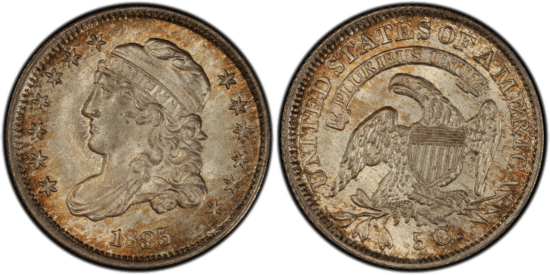 1835 Capped Bust Half Dime - Small Date, Small 5C