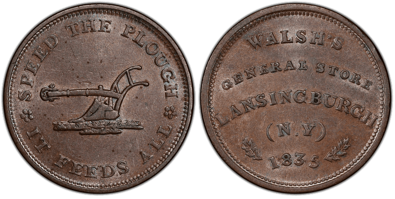 (1835) Copper Token HT-216, Walsh's General Store