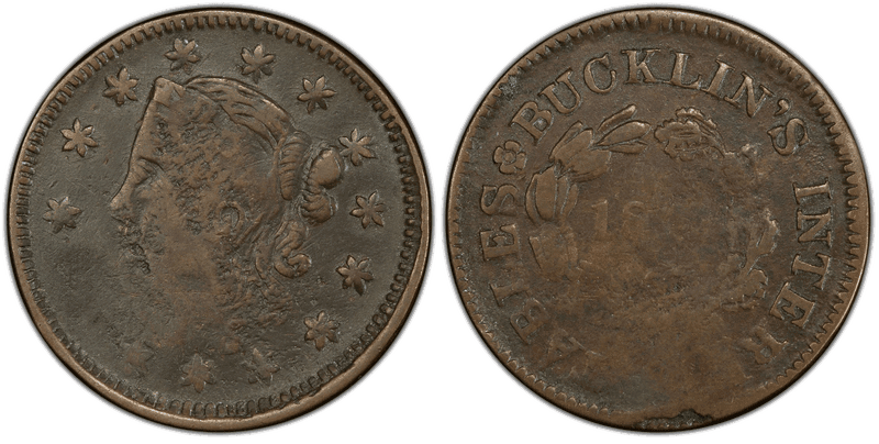 1835 Token W-NY1660-50a Copper Furman B. Stage