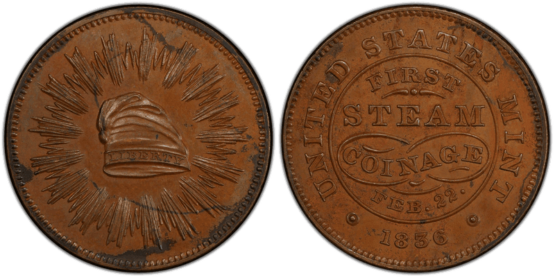 1836 Bronze Medal J-MT-20, 1st Steam Coinage