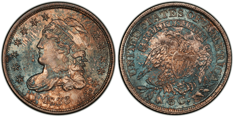 1836 Capped Bust Half Dime - Small 5C