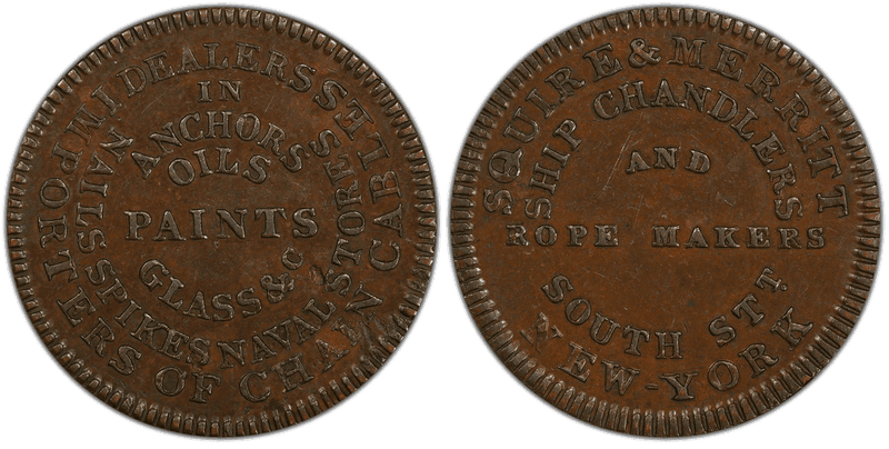 (1836) Copper Token HT-324, Squire & Merritt NY