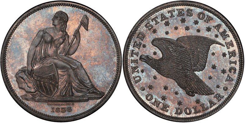 1836 Gobrecht Dollar - J-58 Restrike