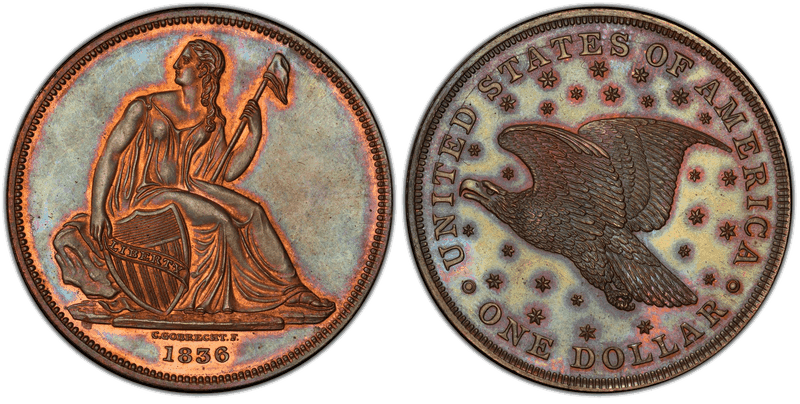 1836 Proof Dollar Pattern - J-59, Restrike