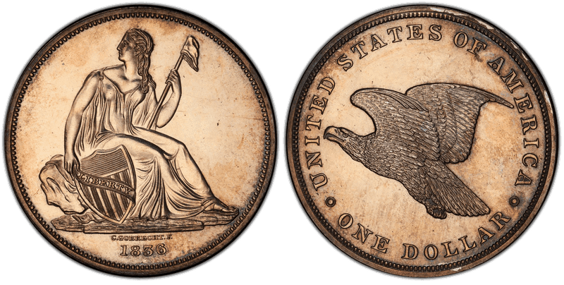 1836 Proof Dollar Pattern - J-63, Restrike
