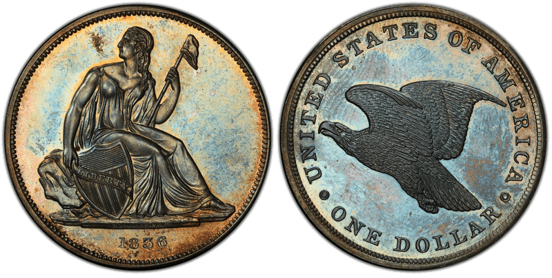 1836 Proof Dollar Pattern - J-65, Restrike