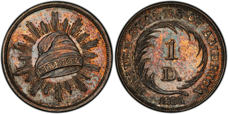 1836 Proof Dollar Pattern - J-69