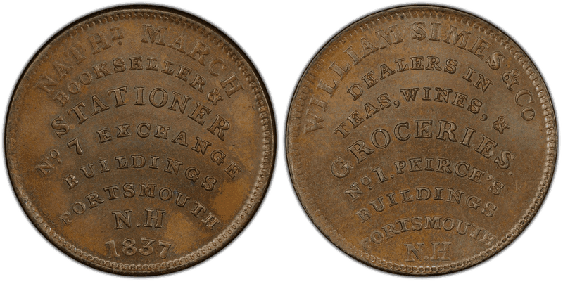 (1837) Token HT-194, Nathl. March NH