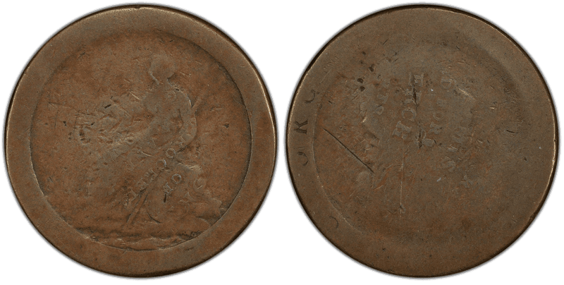 (1837) Copper Token HT-195A, Stk Over GB 1D E.F. Sise & Co. NH