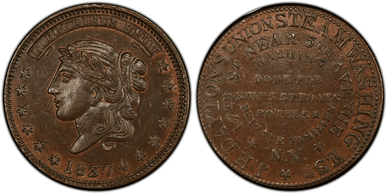 (1837) Copper Token HT-249, J.H. Dayton NY