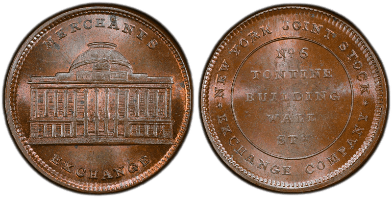 (1837) Token HT-294, Merchants Exchange NY