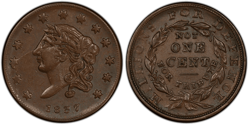 (1837) Copper Token HT-35, Liberty - Not One Cent