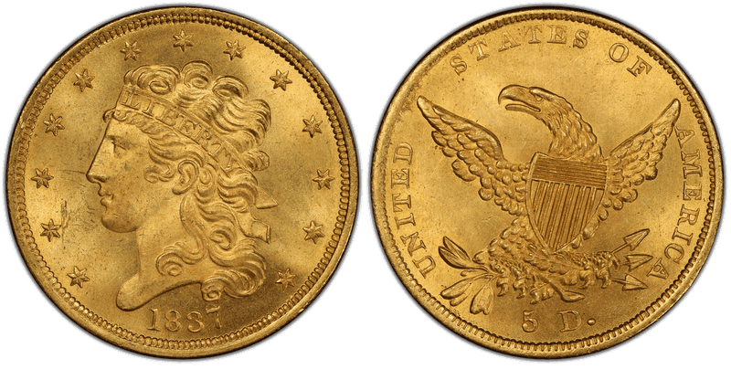 1837 Classic Head Half Eagle