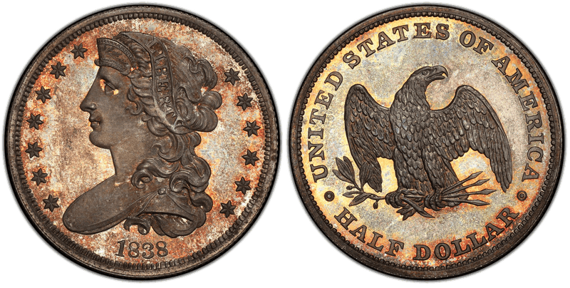 1838 Proof Half Dollar Pattern - J-72