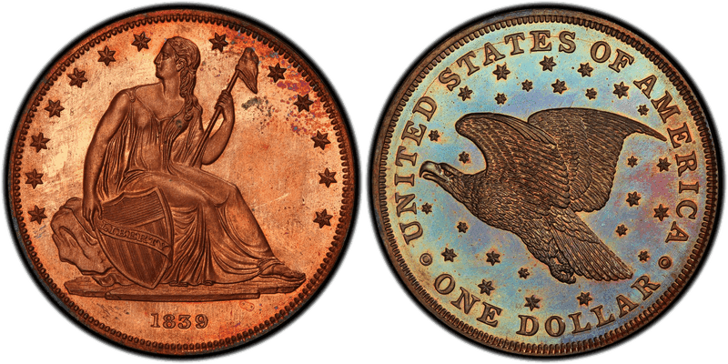 1839 Proof Dollar Pattern - J-109, Restrike
