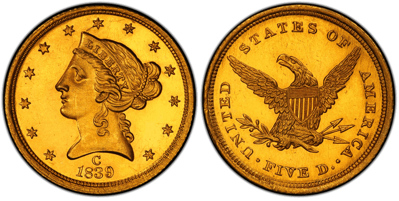 Liberty Head Half Eagles 1839-1908