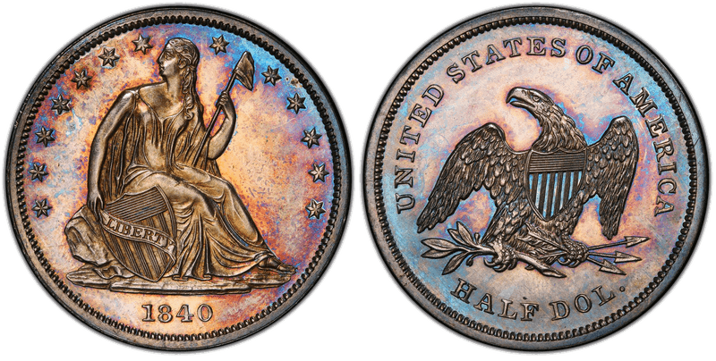 1840 Proof Seated Liberty Half Dollar