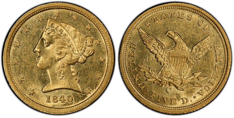1840 Liberty Head Half Eagle