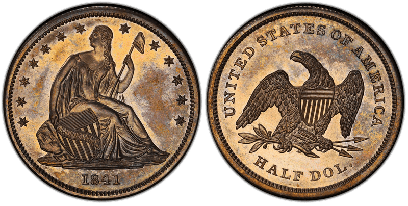 1841 Proof Seated Liberty Half Dollar