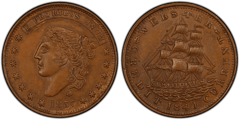 (1841) Copper Token HT-23, Daniel Webster