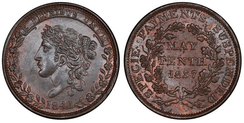 (1841) Copper Token HT-68, May 10th