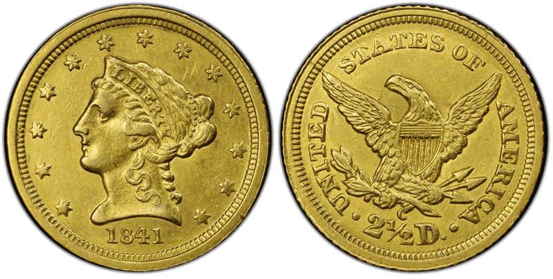 1841 Liberty Head Quarter Eagle