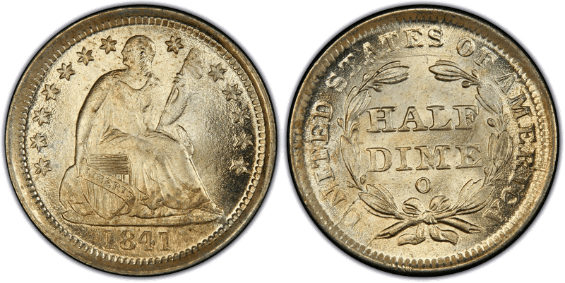 1841 Seated Liberty Half Dime