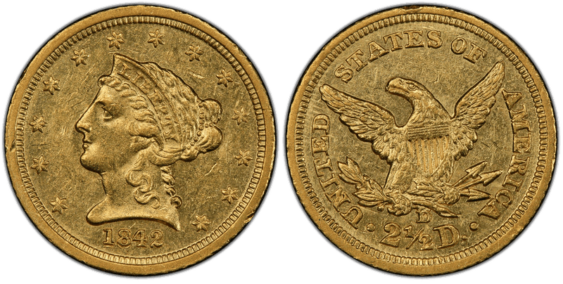 1842 (D) Liberty Head Quarter Eagle