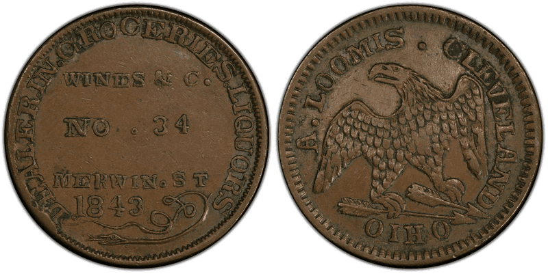 (1843) Copper Token HT-379, A. Loomis OH