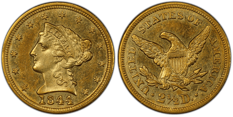 1844 Liberty Head Quarter Eagle