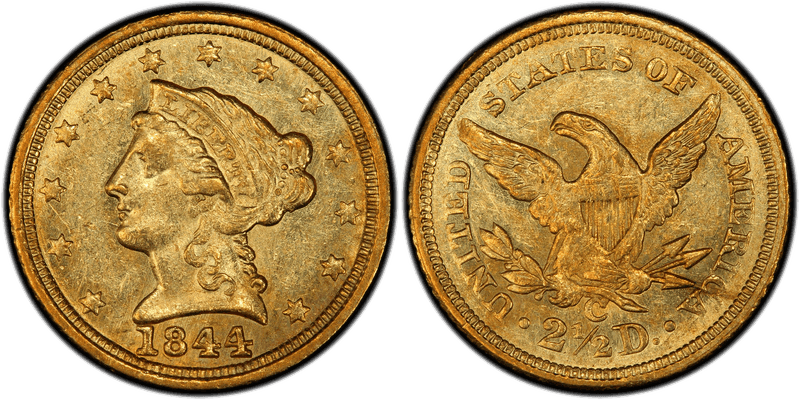 1844 Liberty Head Quarter Eagle