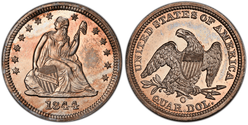 1844 Seated Liberty Quarter